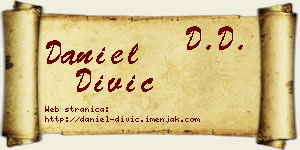 Daniel Divić vizit kartica